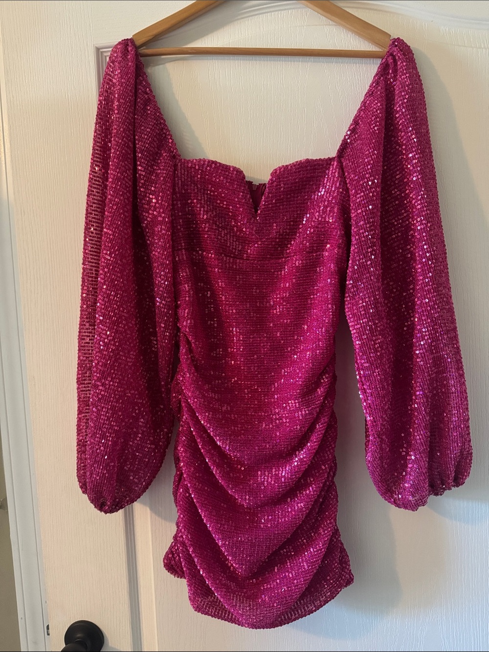 Hot Pink Sequin Altard State dress